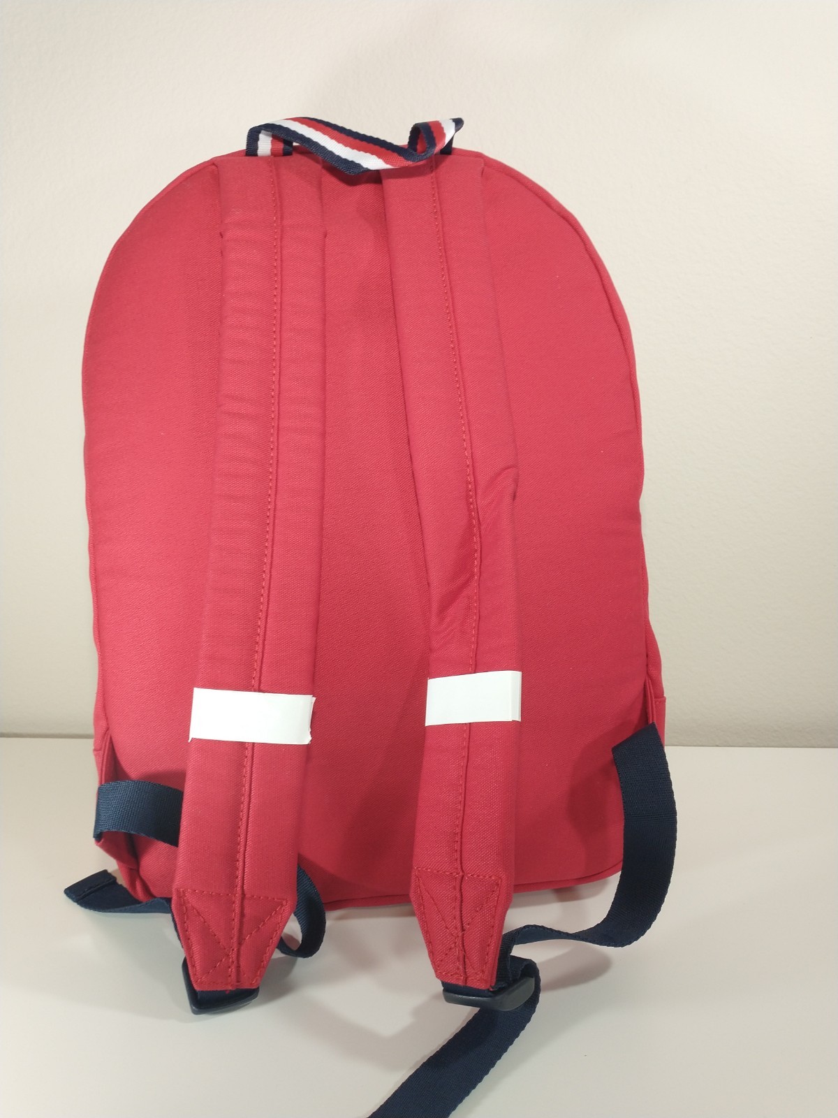 Tommy Hilfiger Jackson Canvas Backpack, Red Weekend Commuter Bag , N Without Tag