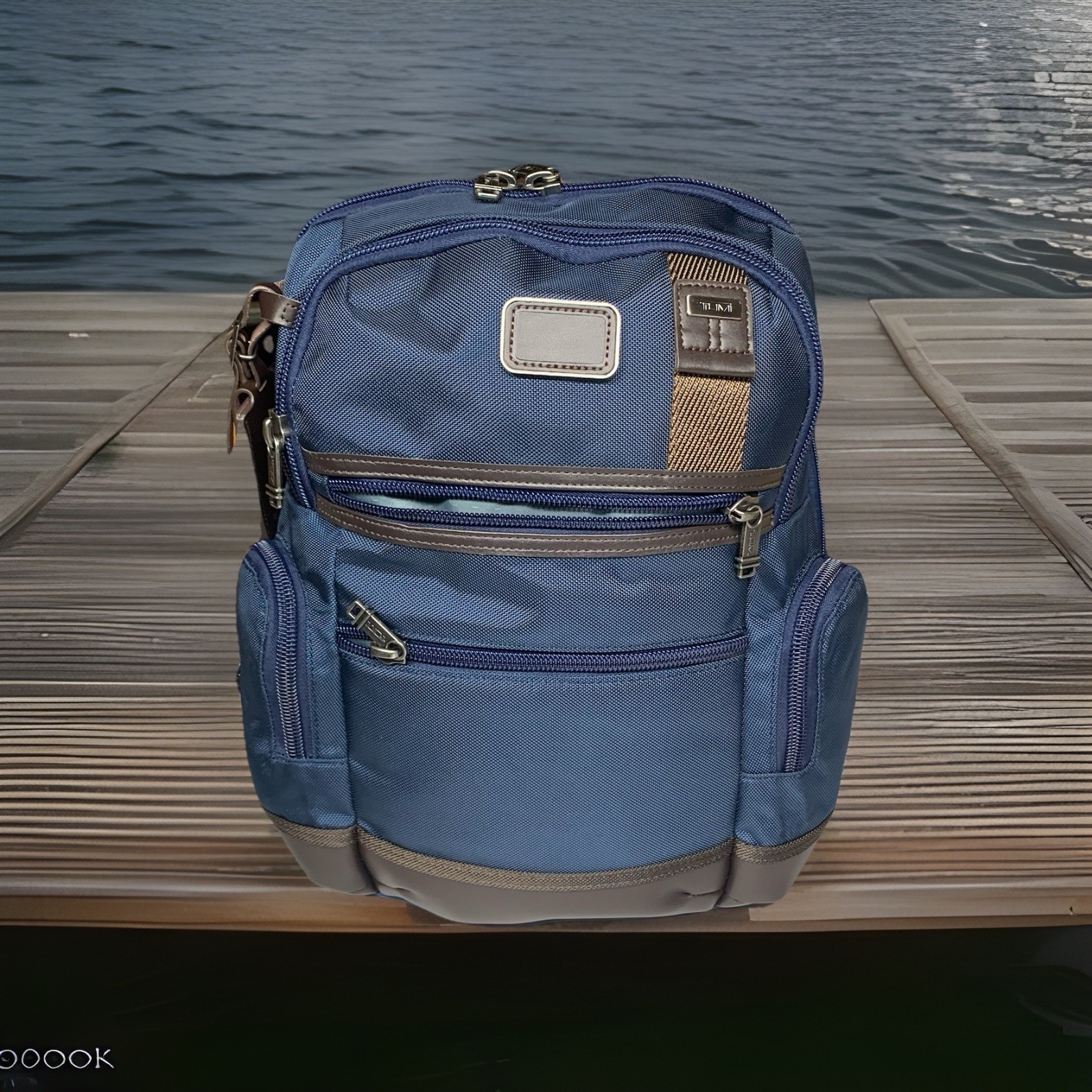 New-Tumi Alpha Bravo Knox Backpack 222681 Navy Expandable.