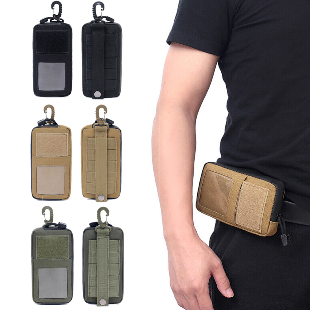 Mens Molle Tactical Pouch Cell Phone Military Waist Belt Bag Holster Wallet Case
