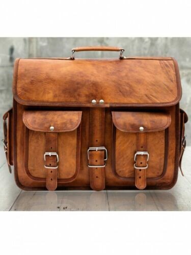 Genuine Leather Messenger Bag Uni School Macbook Tourist Laptop Bag