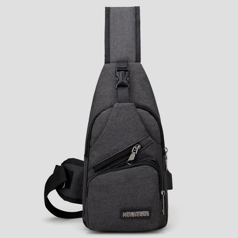 USB Charging Canvas Chest Bag Crossbody Travel – Free Shipping