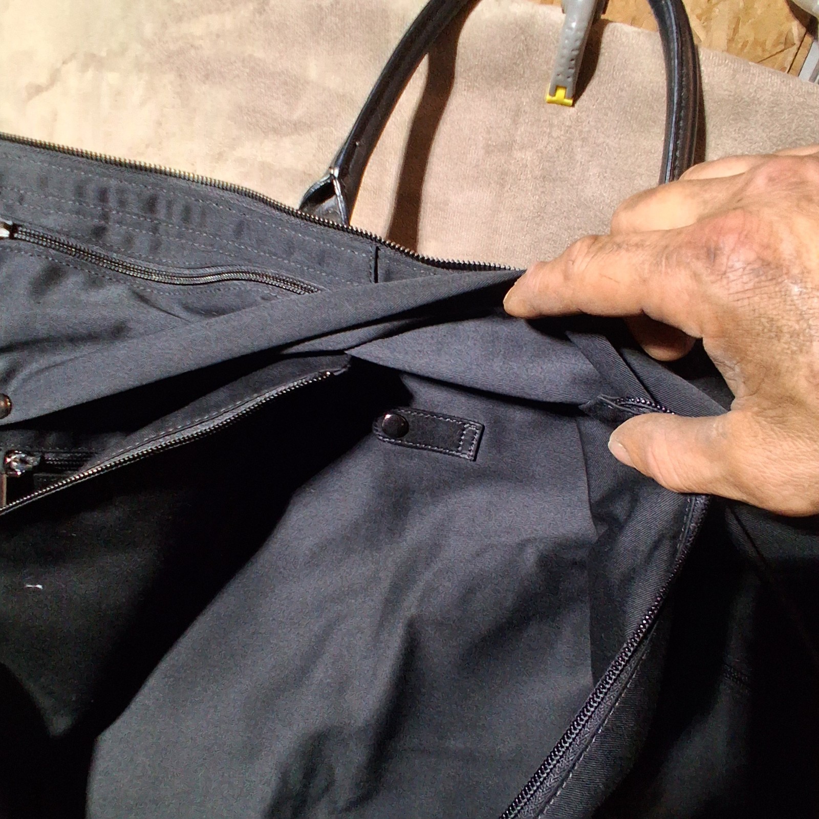 Mint Hook & Albert Canvas Leather 2-in-1 Garment Bag Weekender Duffle 22x13x10