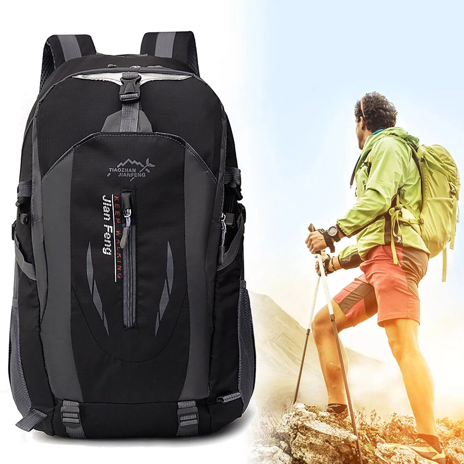 30L Men Women Travel Backpack Rucksack Camping Laptop Hiking School Book Bag USA