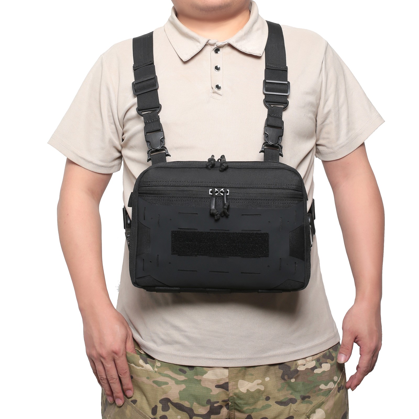 Tactical Combat Chest Rig Concealed Front Pouch Recon Kit Pack EDC Carry Pouch