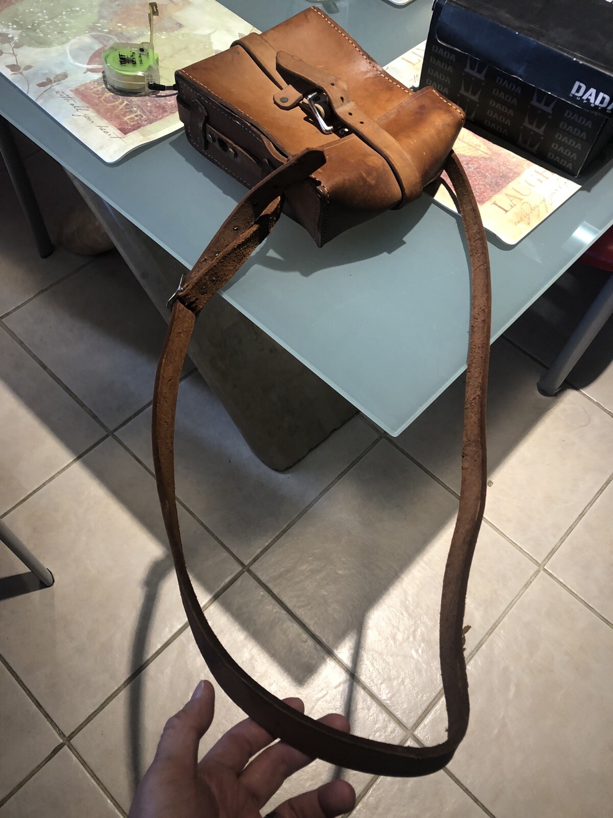 Vintage Stelzig Saddlery Co Cross Rectangular Bag .