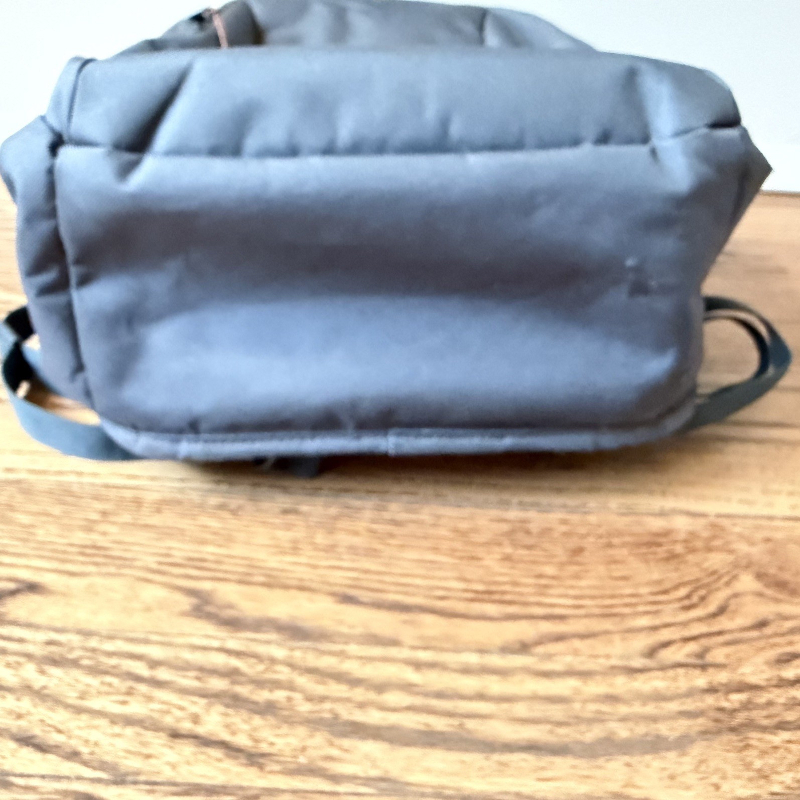 LOLE Quilted Backpack Gray Orange Laptop Compartment Travel Daypack Multi Pocket