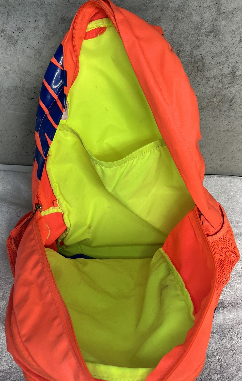 🔥🚨Nike Max Air Backpack Orange Neon Volt Yellow Blue Athletic Sports Bag