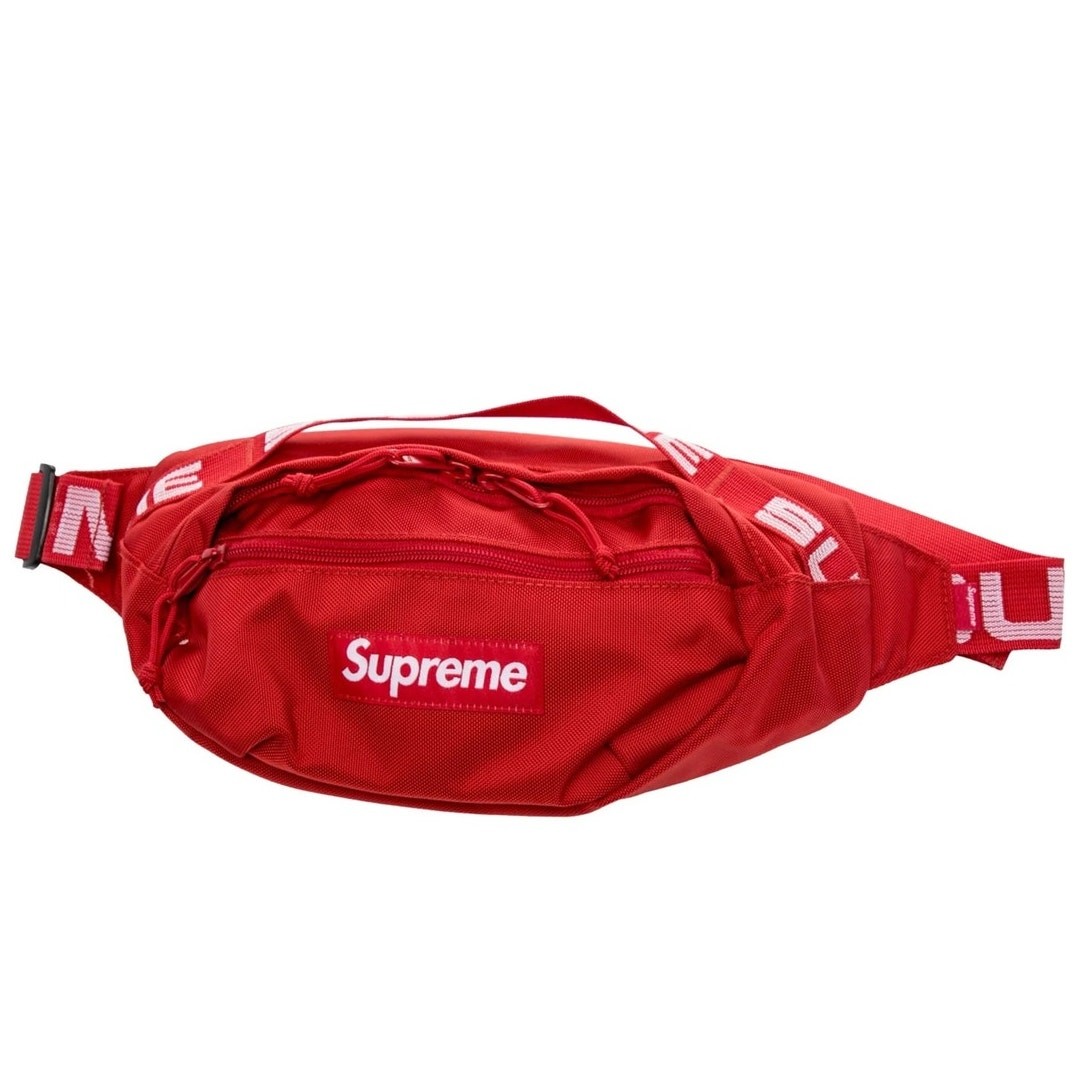 Supreme Waist Belt Bag Fanny Pack Authentic Red SS18 Front Logo Pocket UNWORN