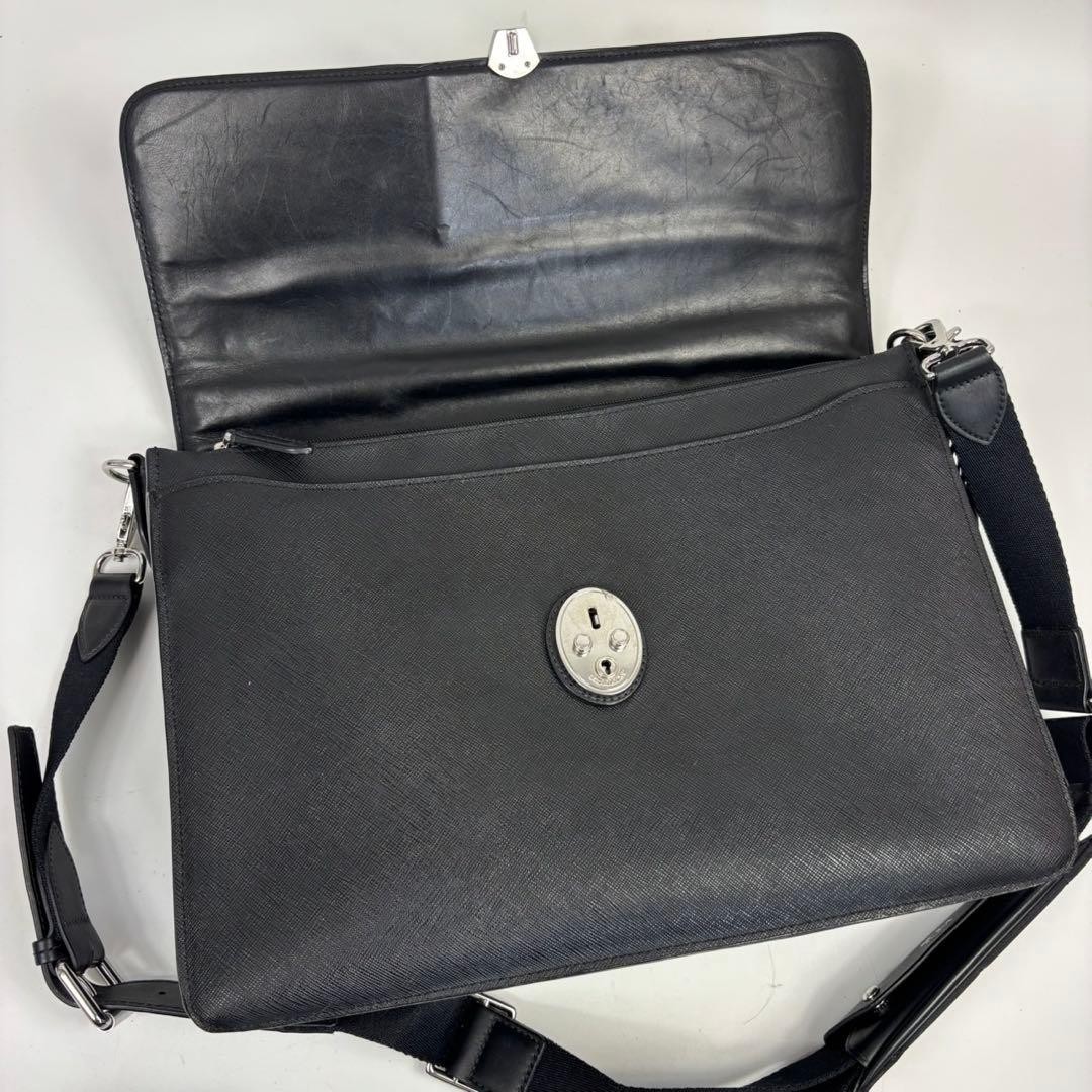 TUMI 073172D2 Business Briefcase 2way Saffiano Leather Black Authentic