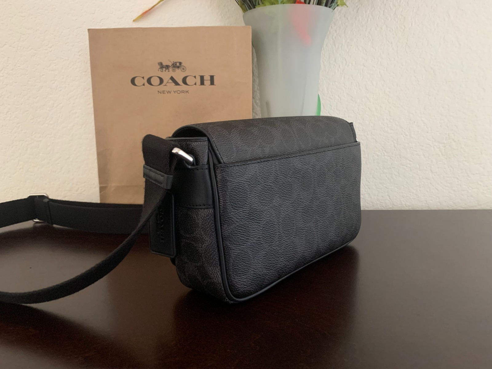 NWT Coach CDZ95 Jack Small Flap Crossbody Bag Signature Canvas and Leather