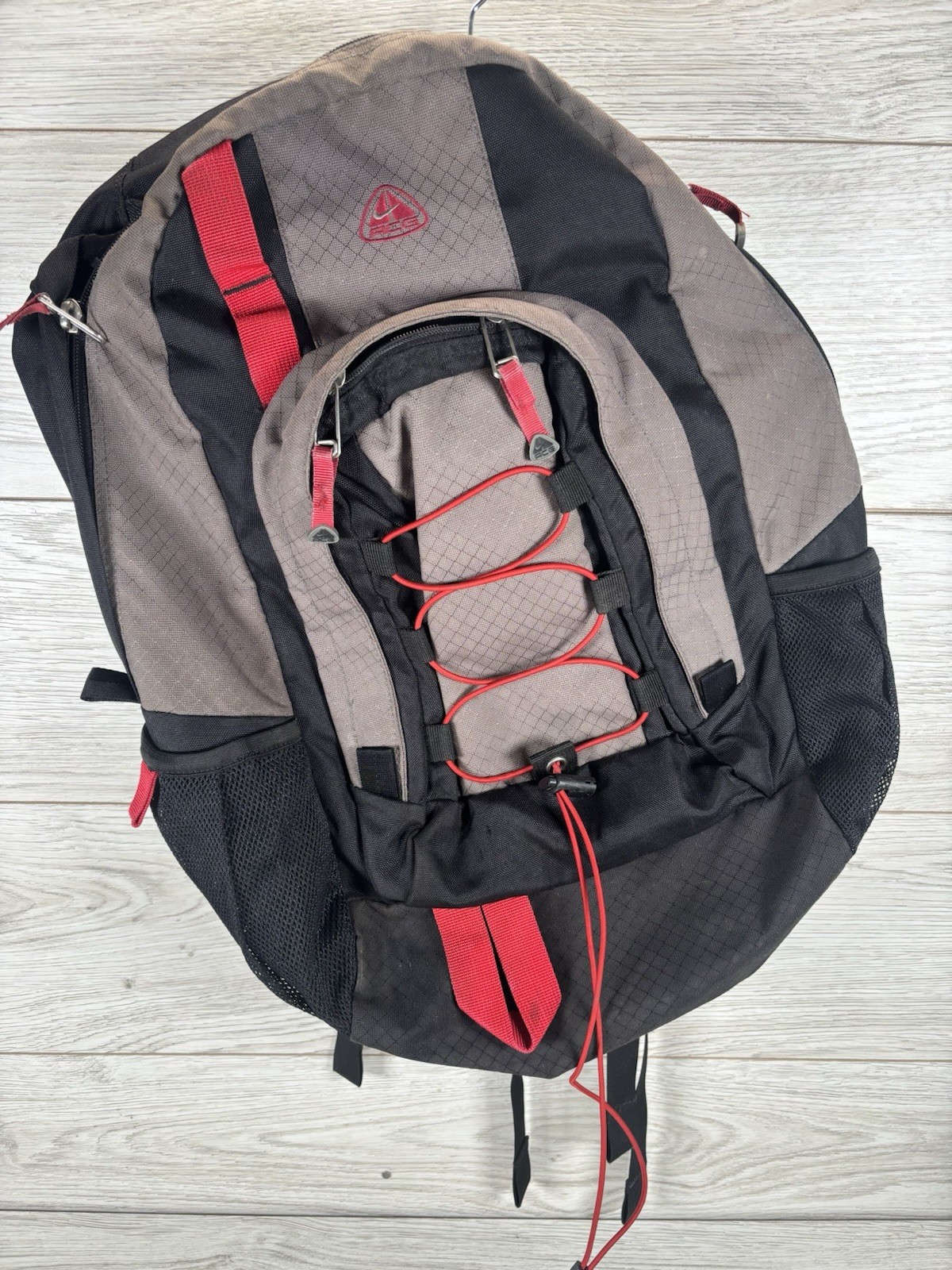 Nike ACG Backpack Black Gray & Red Technical Hiking Hunting Travel Durable READ