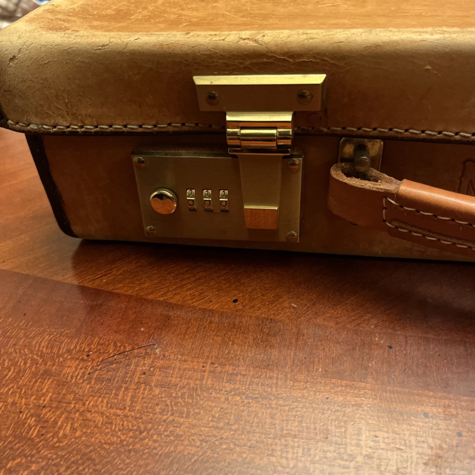 Rare Vintage King Ranch Leather Attaché Case Kingsville TX Briefcase MNL