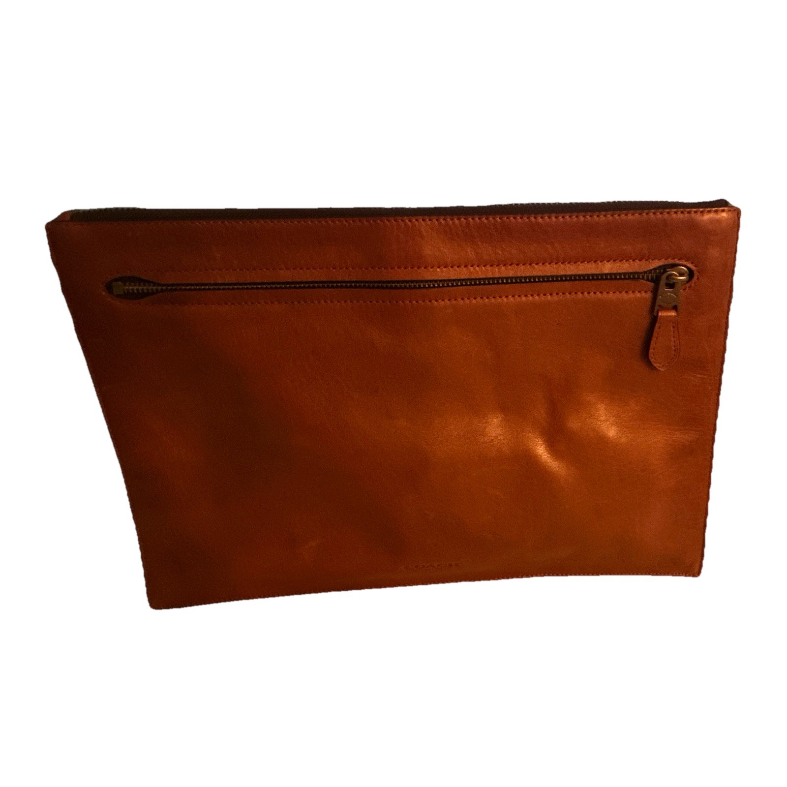 Coach Men’s Brown Messenger Bag Zip Closure Crossbody Strap Adjustable