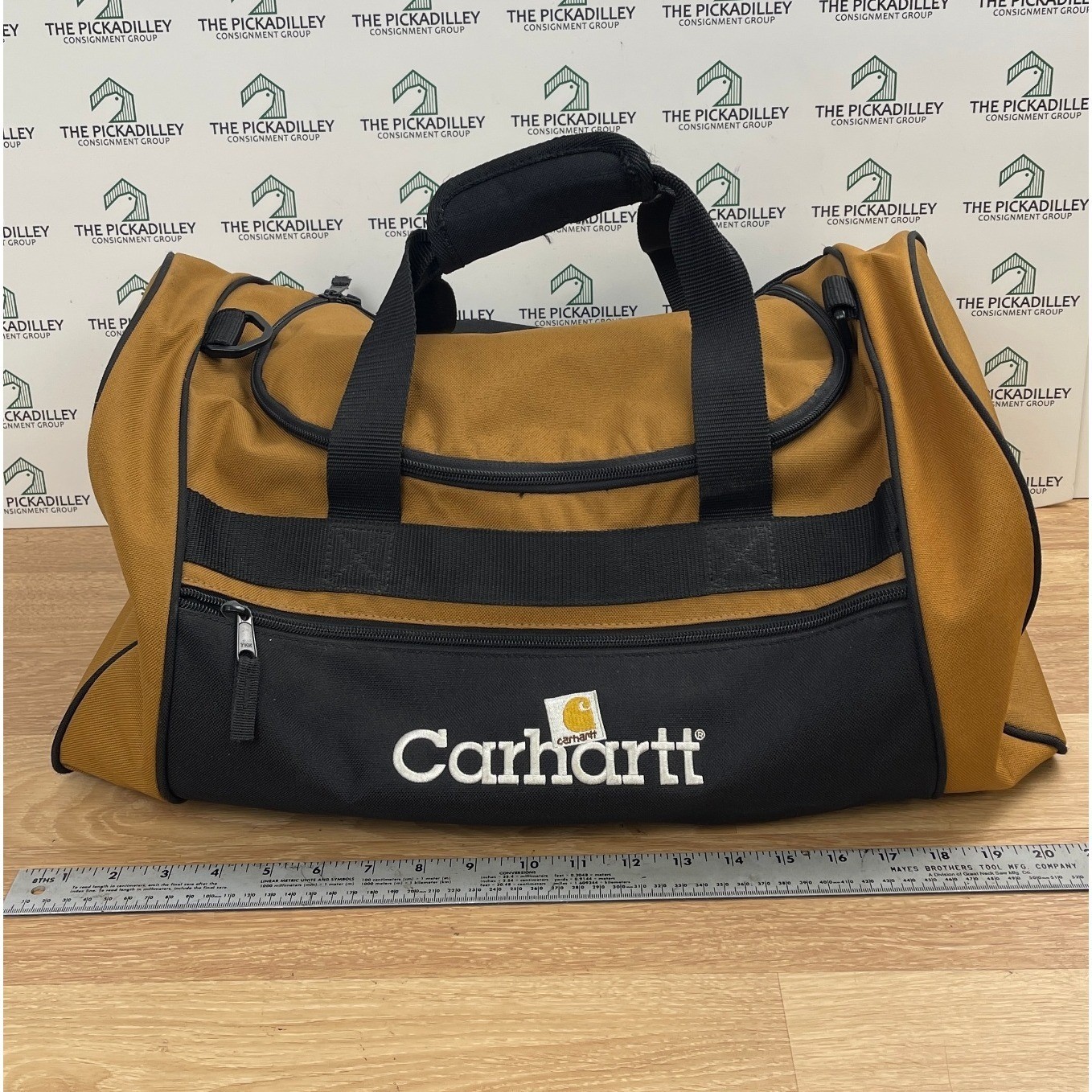 Carhartt Legacy Gear Bag Brown Black Utility Travel Duffel Work Bag 20 Inch