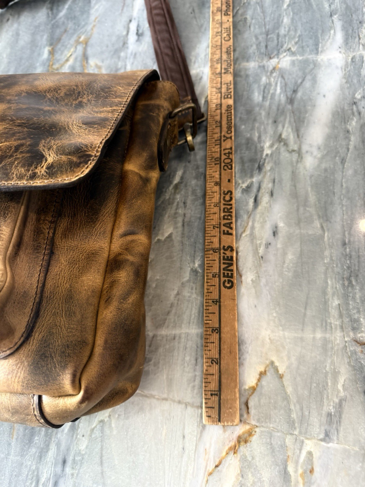 Buffalo Distressed Rustic Leather Large Messenger Bag Laptop Shoulder Bag