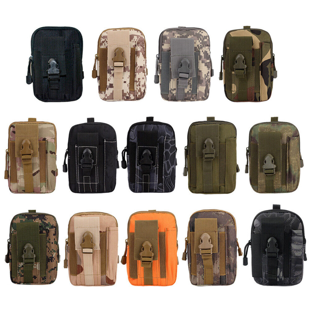 Tactical Camo Waist Pack Bag Military Mobile Phone Belt Pack Molle Utility Pouch