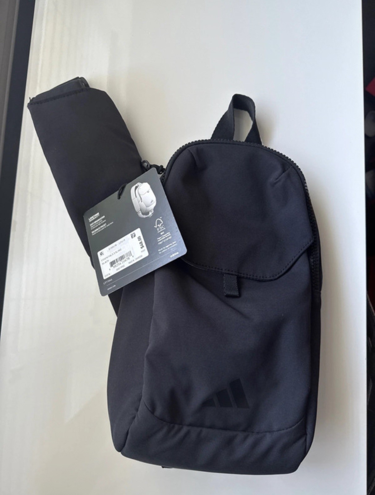 Adidas Essentials 3 Sling Crossbody Bag Black New with Tags