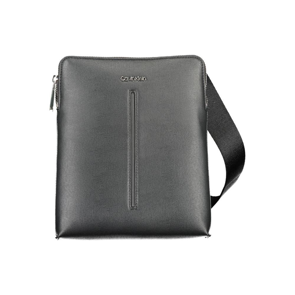 Calvin Klein Black Polyurethane Men Shoulder Bag 100% Authentic – CA-16816
