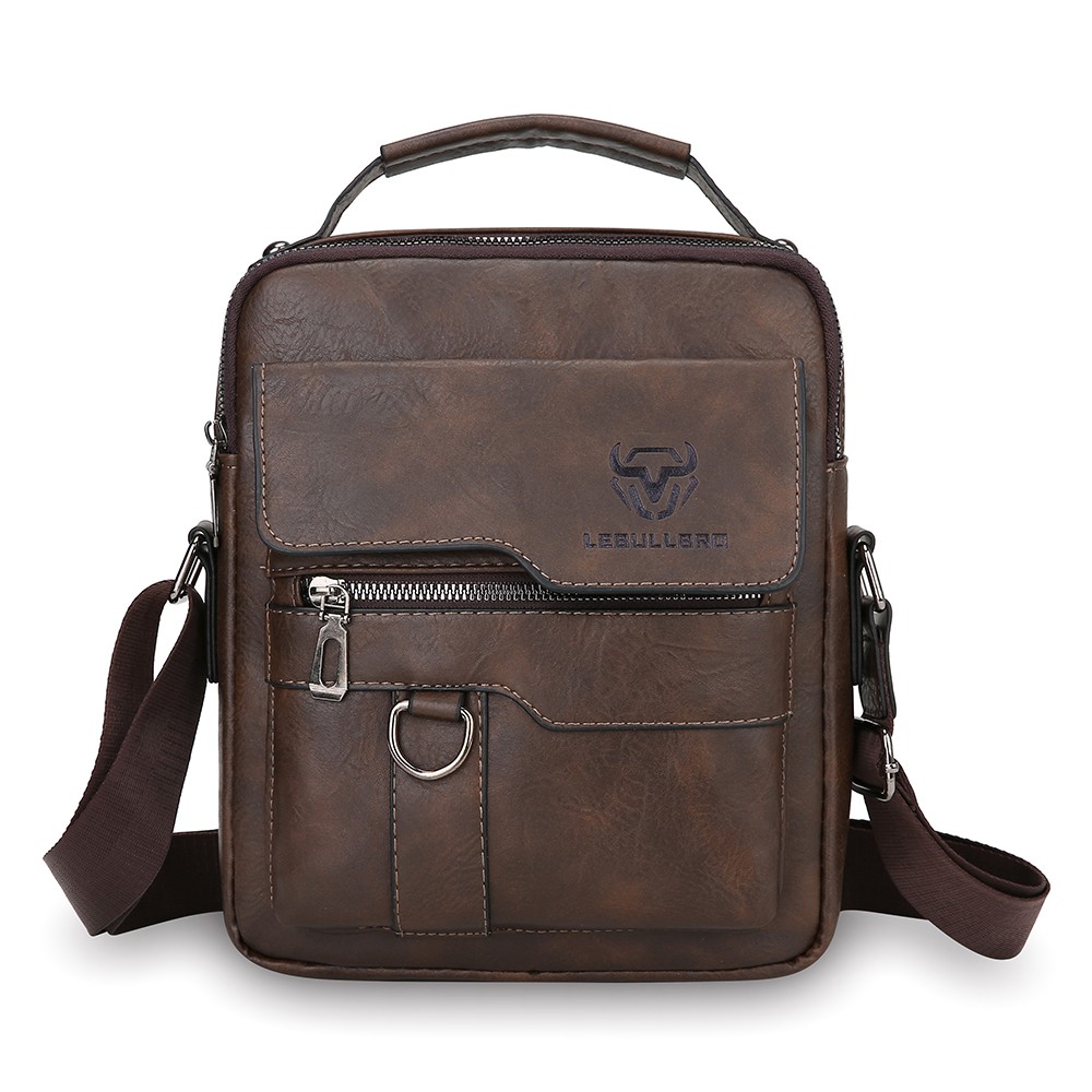 Men’s Shoulder/Messenger Bag Business pu Leather 8″ Handbag Outdoor Sport Bag