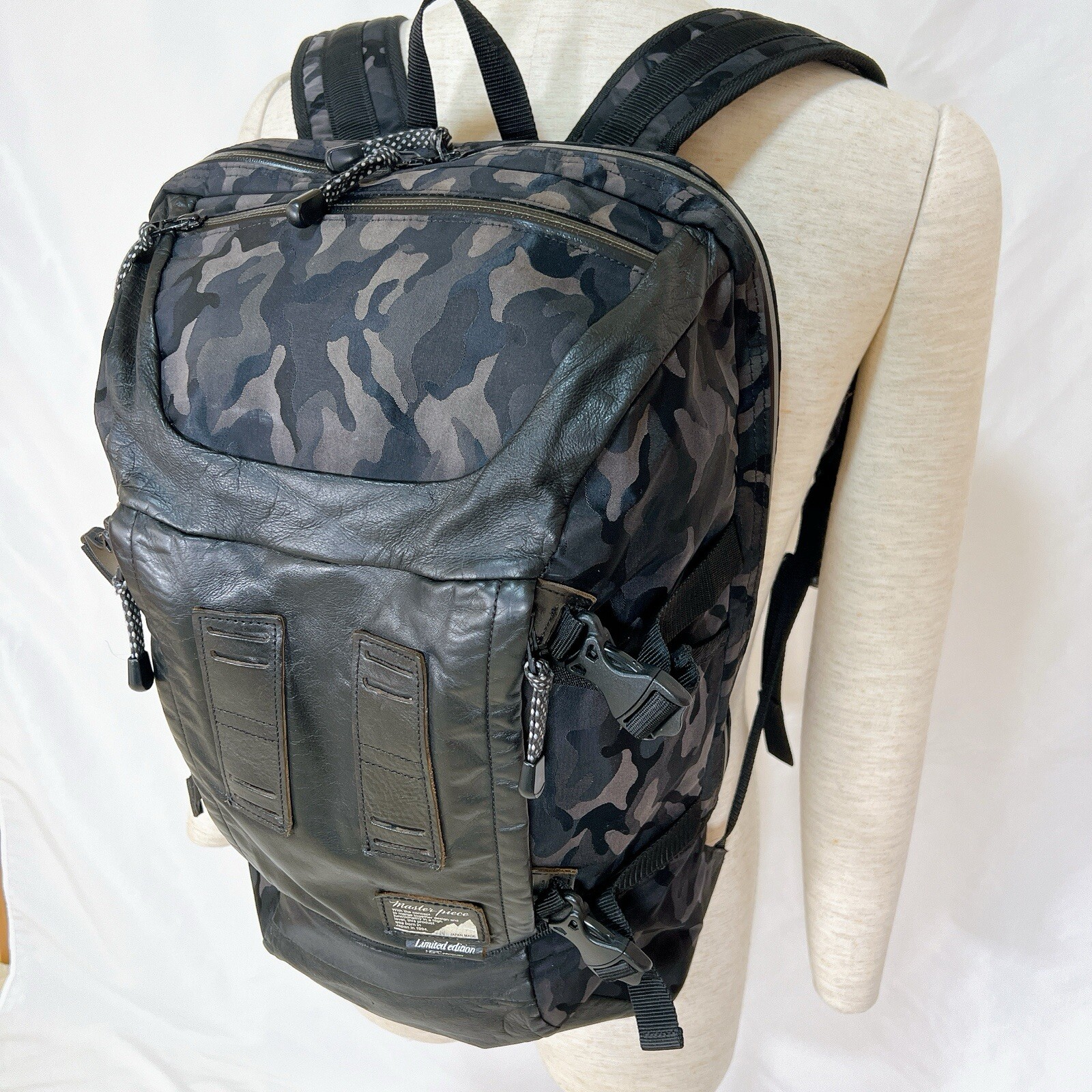 Master Piece ANNIVERSARY LIMITED EDITION BLACK camouflage Back pack Nylon
