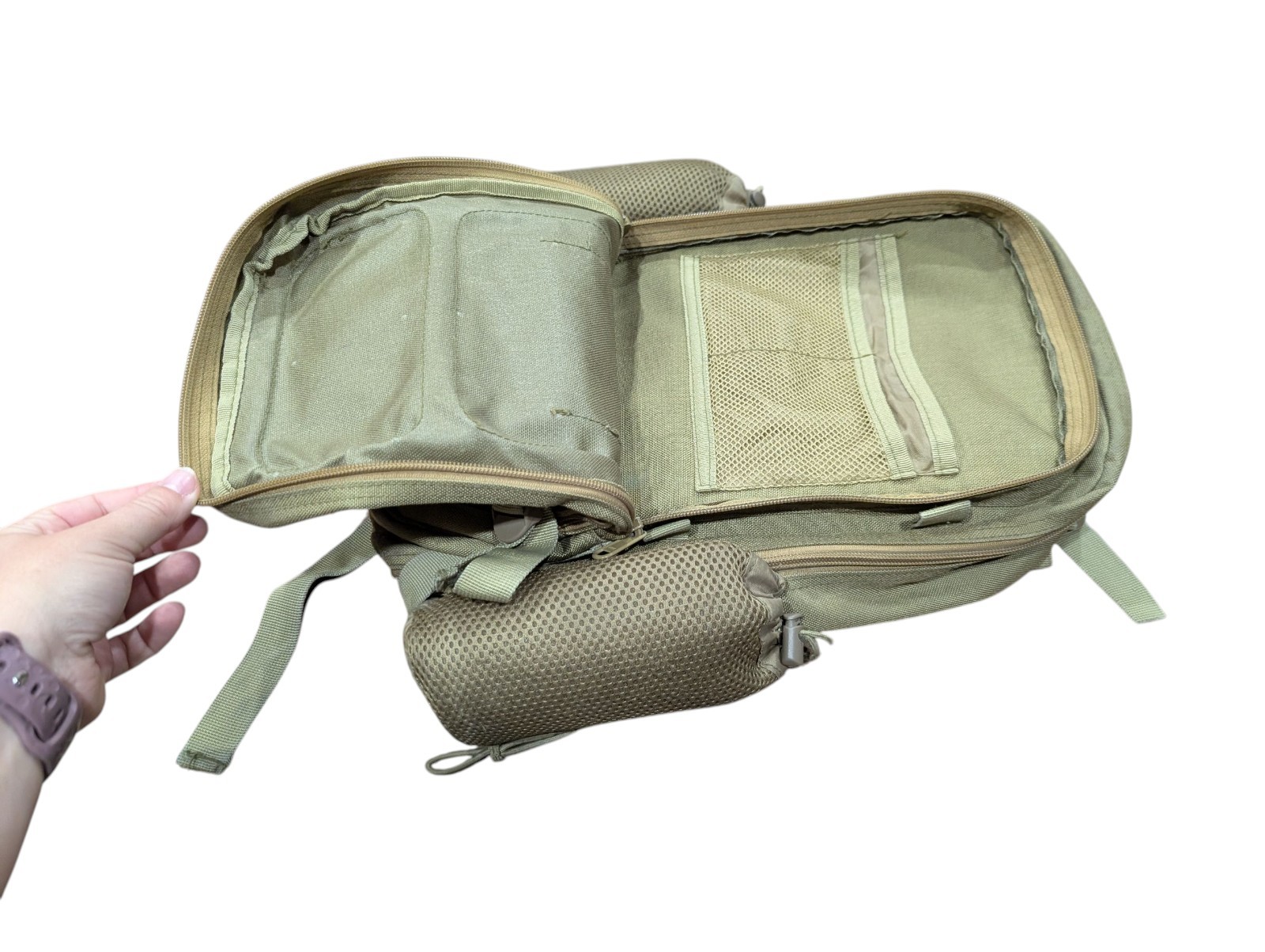 Tactical Dad Backpack- Coyote Tan- Daypack Military Heavy Duty- Diaper Bag