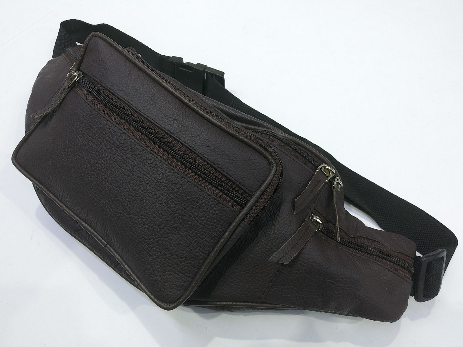 Genuine Leather Soft Functional Brown Fanny Back Unisex Made in India #051