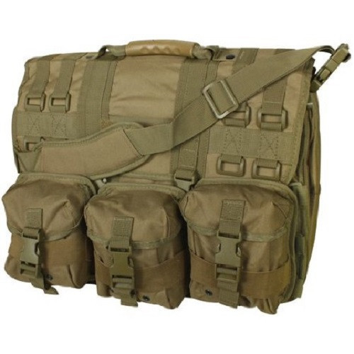 Coyote MOLLE Tactical Military Laptop Field Briefcase Shoulder Bag Heavy Duty