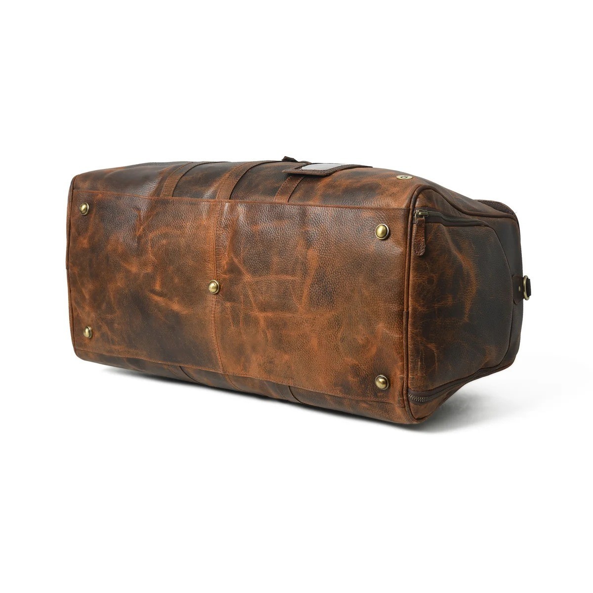 24″ Full Grain Buffalo Leather Duffle Bag Travel Weekender Carry On Brown