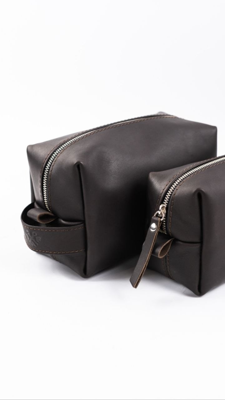Handmade Leather Toiletry Bag Leather Dopp Kit Bag, Mens Toiletry Bag
