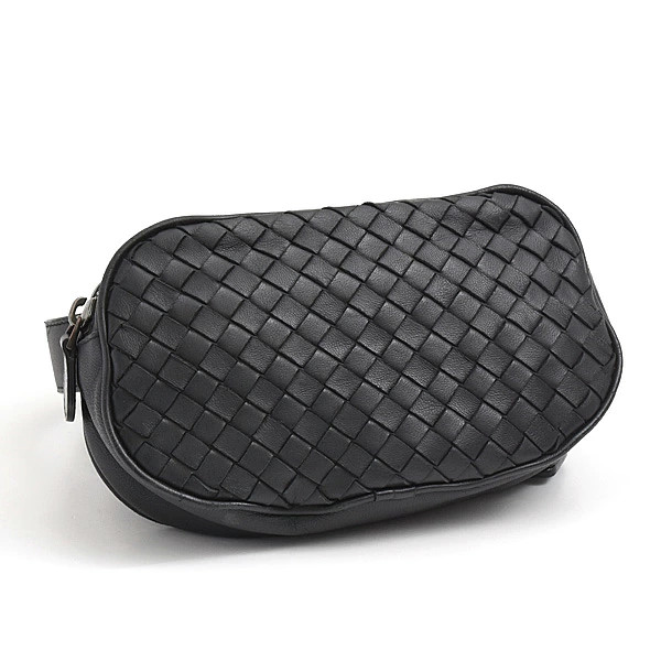 Bottega Veneta Bag Intrecciato Belt Black Lambskin