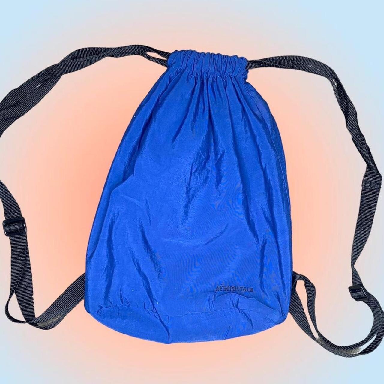 Aeropostale Blue Draw Sting Backpack
