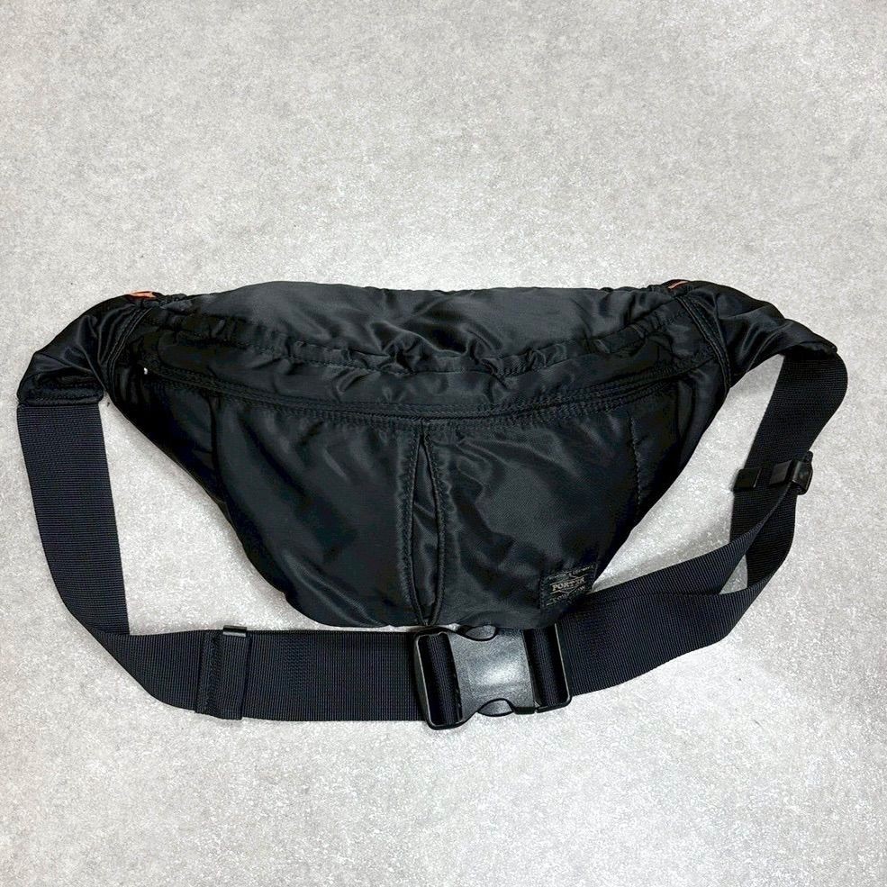 Authentic Porter Yoshida Nylon Body Bag Black 20.5cm x 48cm with minor stains