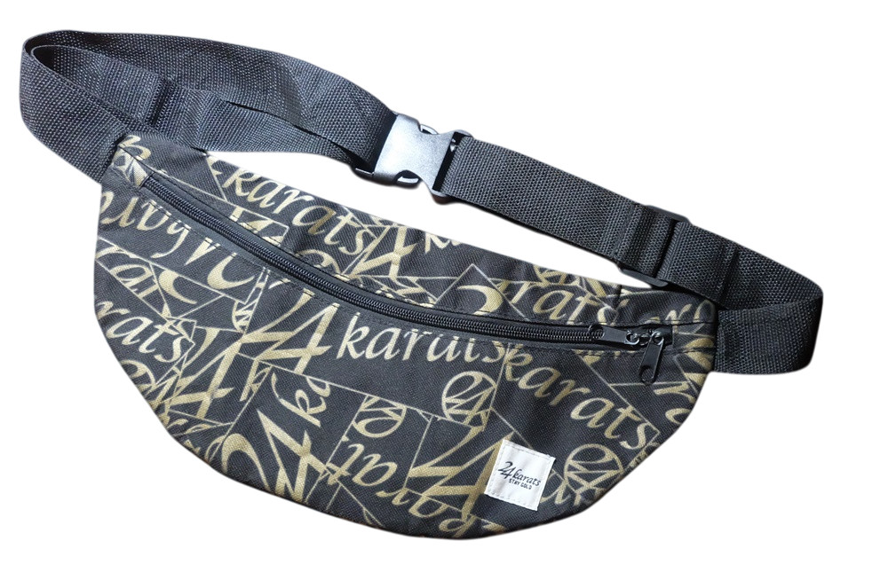 24Karats Graphic Print Crossbody Waist Bag