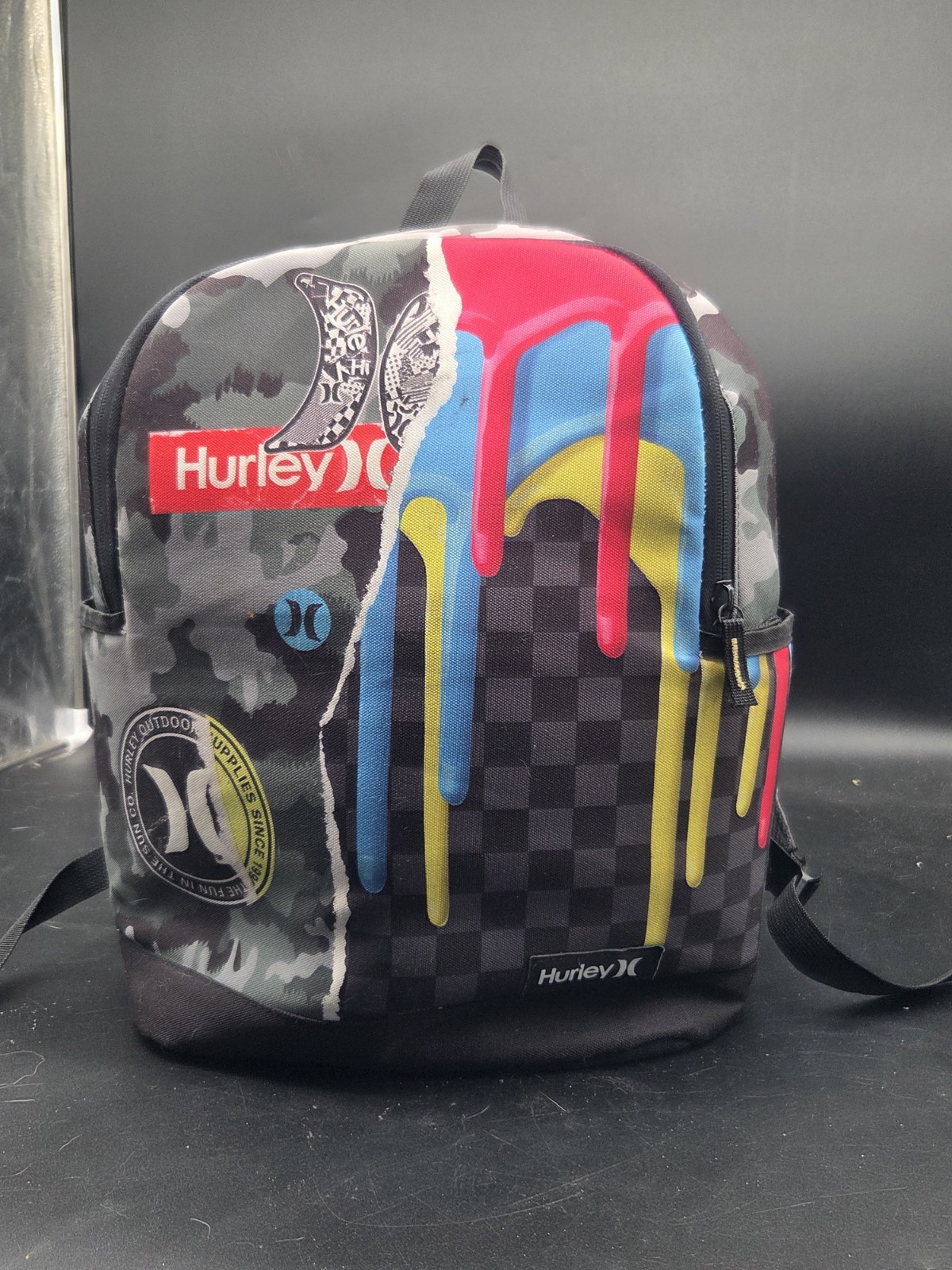 Large Hurley Backpack Padded Shoulders Laptop Bag