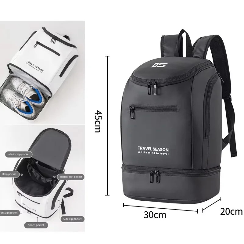 Outdoor Climbing Backpack with Shoes Pocket Badminton Racket Sports Travel