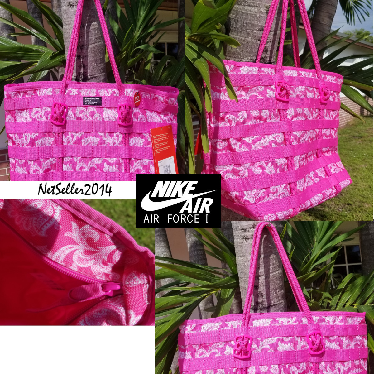 🆕 UNISEX Nike AF-1 Air Force 1 One Tote Bag Shoulder Bag Casual Pink BA6346-677