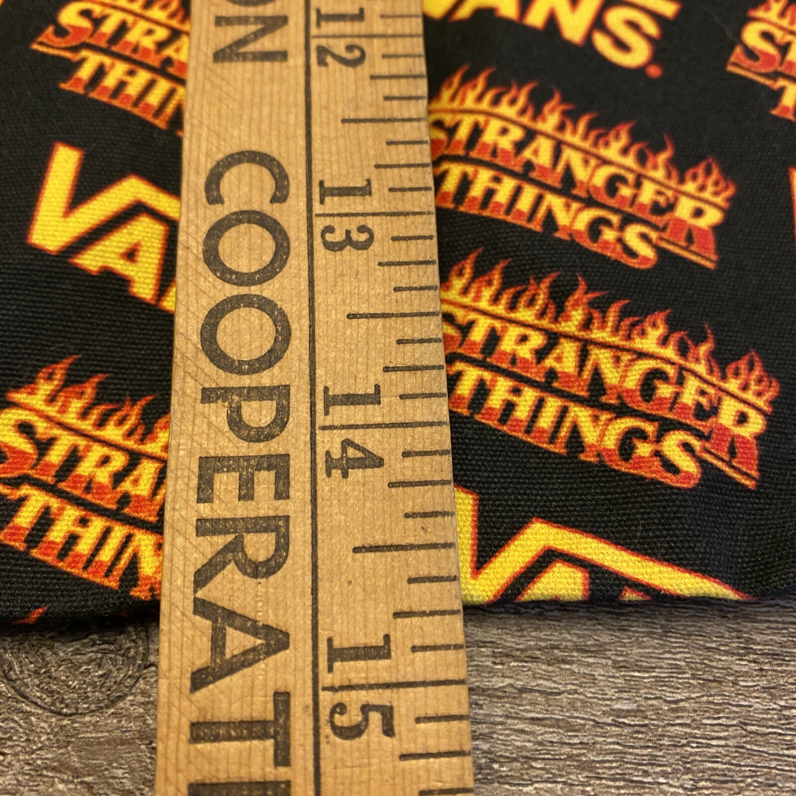 VANS Stranger Things Custom Bag Cinched Drawstring Canvas Shoe Pouch 12 X 15”