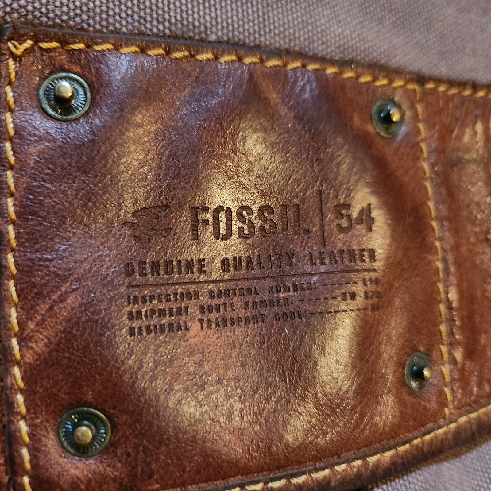 World Flag Patch Collection Custom Fossil 54 Brown Canvas Travel Messenger Bag