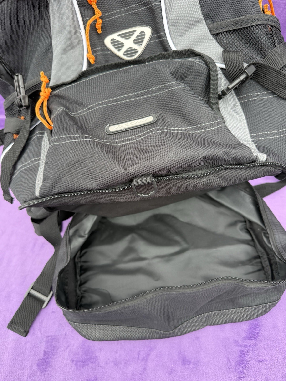 Ixon X-Ceed Motorcycle Backpack Fabric Travel Iron Black / Grey 40L