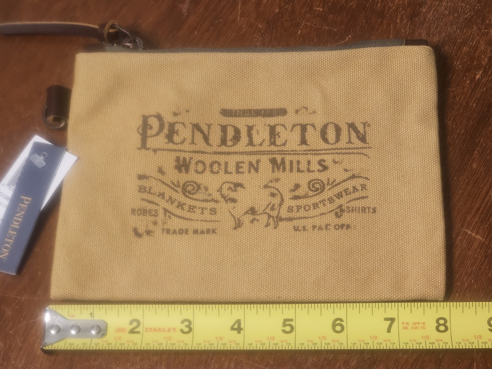 Pendleton Woolen Mills Harvest Canvas Zip Close Clutch Toiletry Bag NEW w/ TAGS