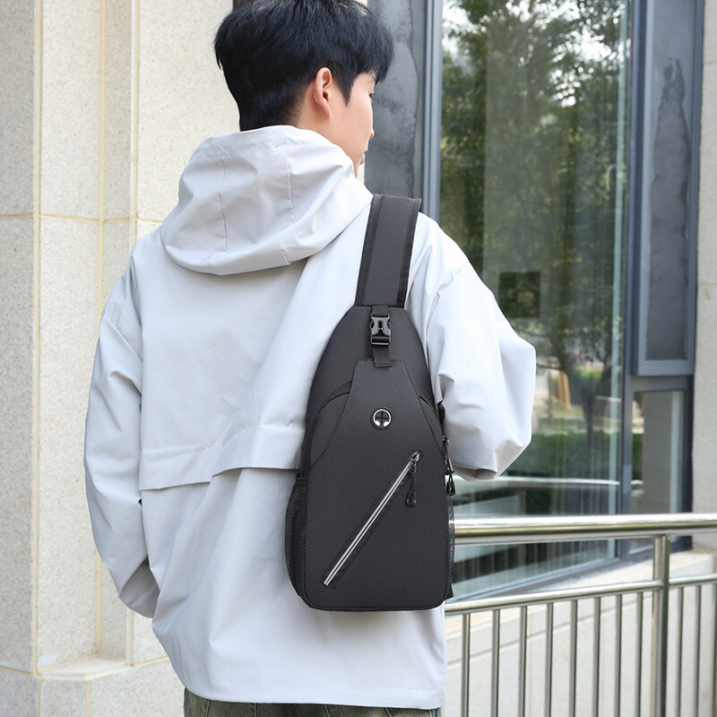 Men’s Canvas One Shoulder Strap Crossbody Bag School Or College Study Library