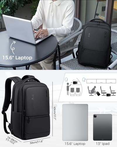 Expandable Travel Laptop Backpack, 15.6 Inch Computer Backpack Travel Backpack