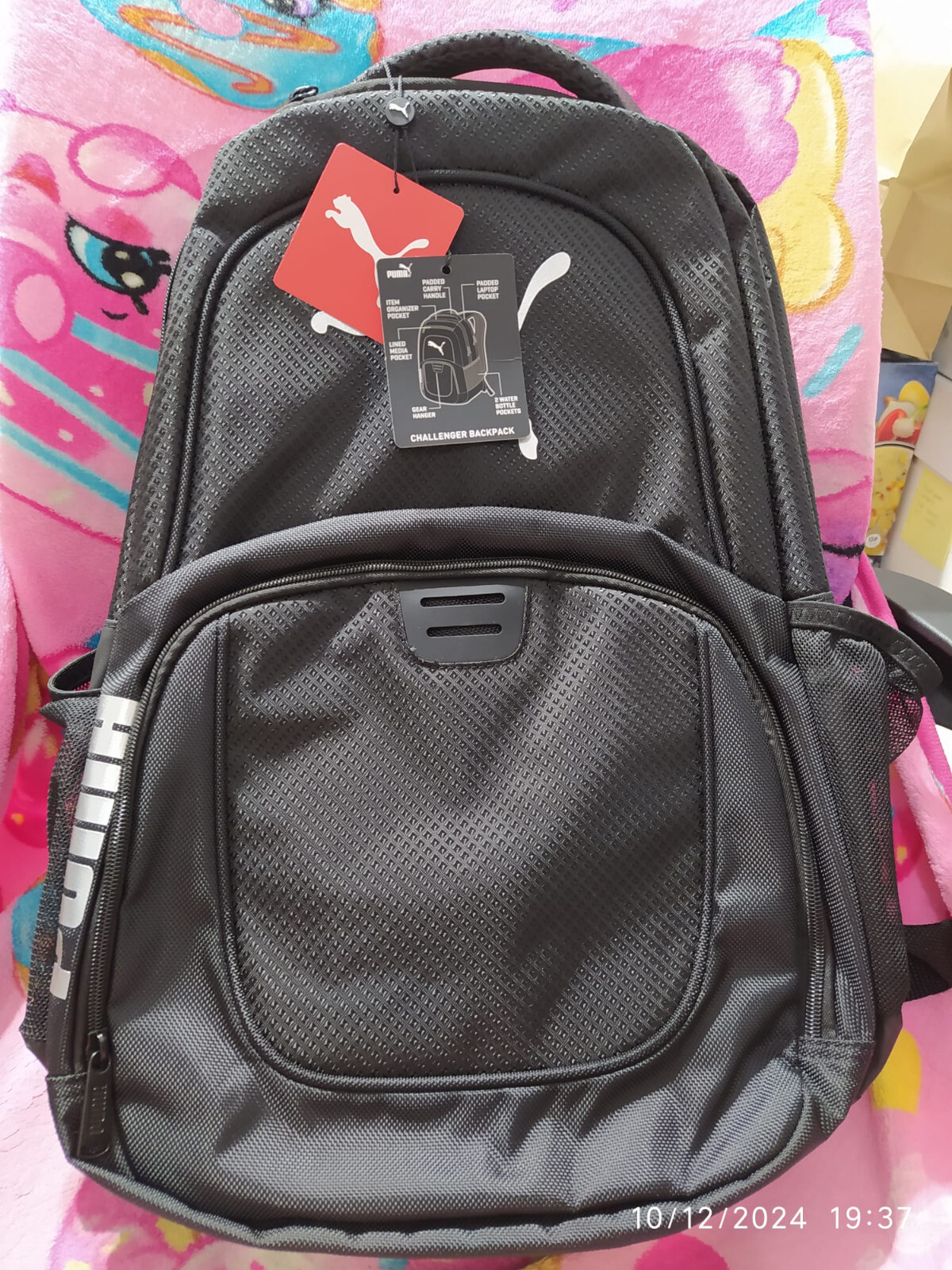 PUMA Challenger Backpack Fully Padded Laptop Pocket Black