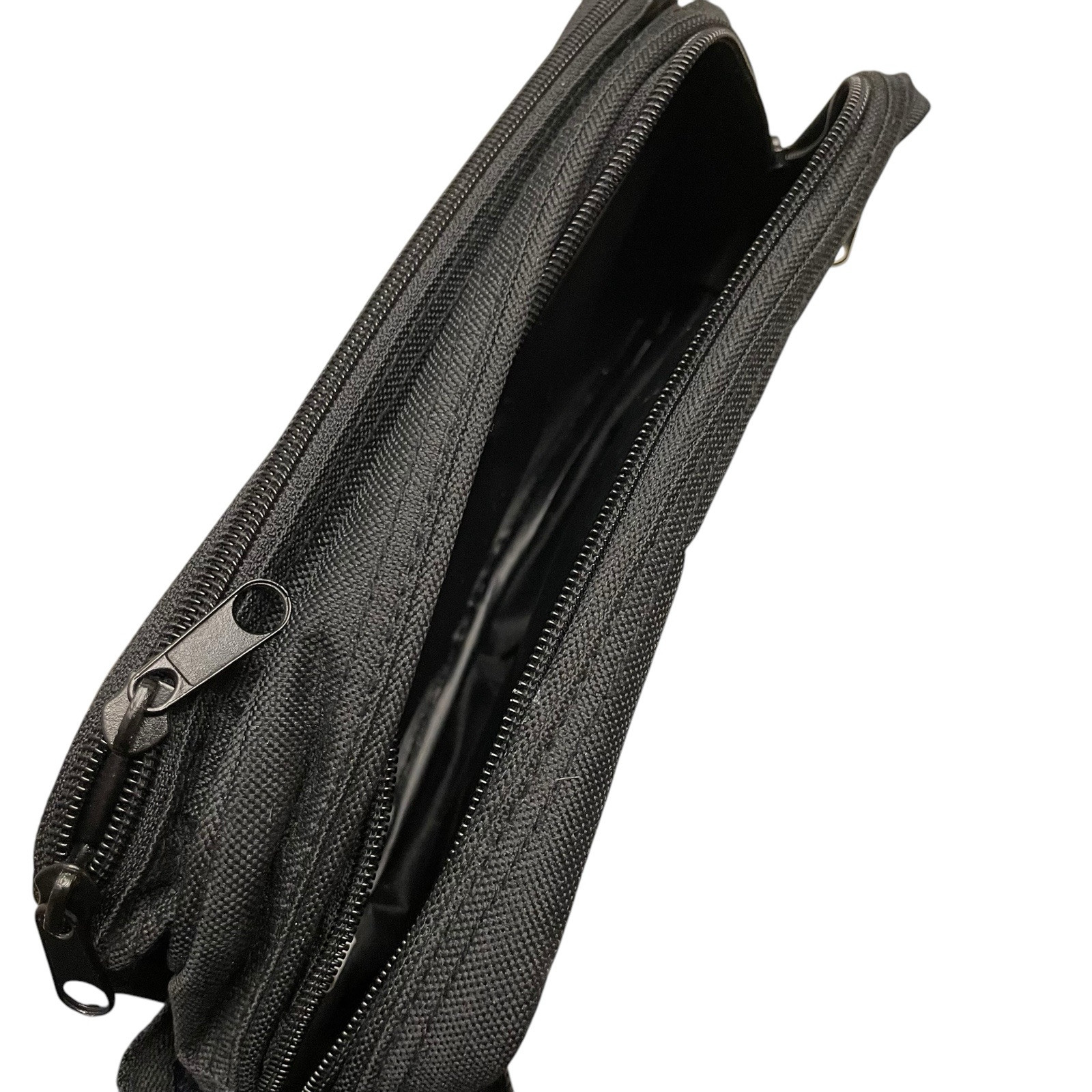 Samsonite Black Canvas Shaving Kit Dopp Toiletry Bag 2 Compartments + Pocket