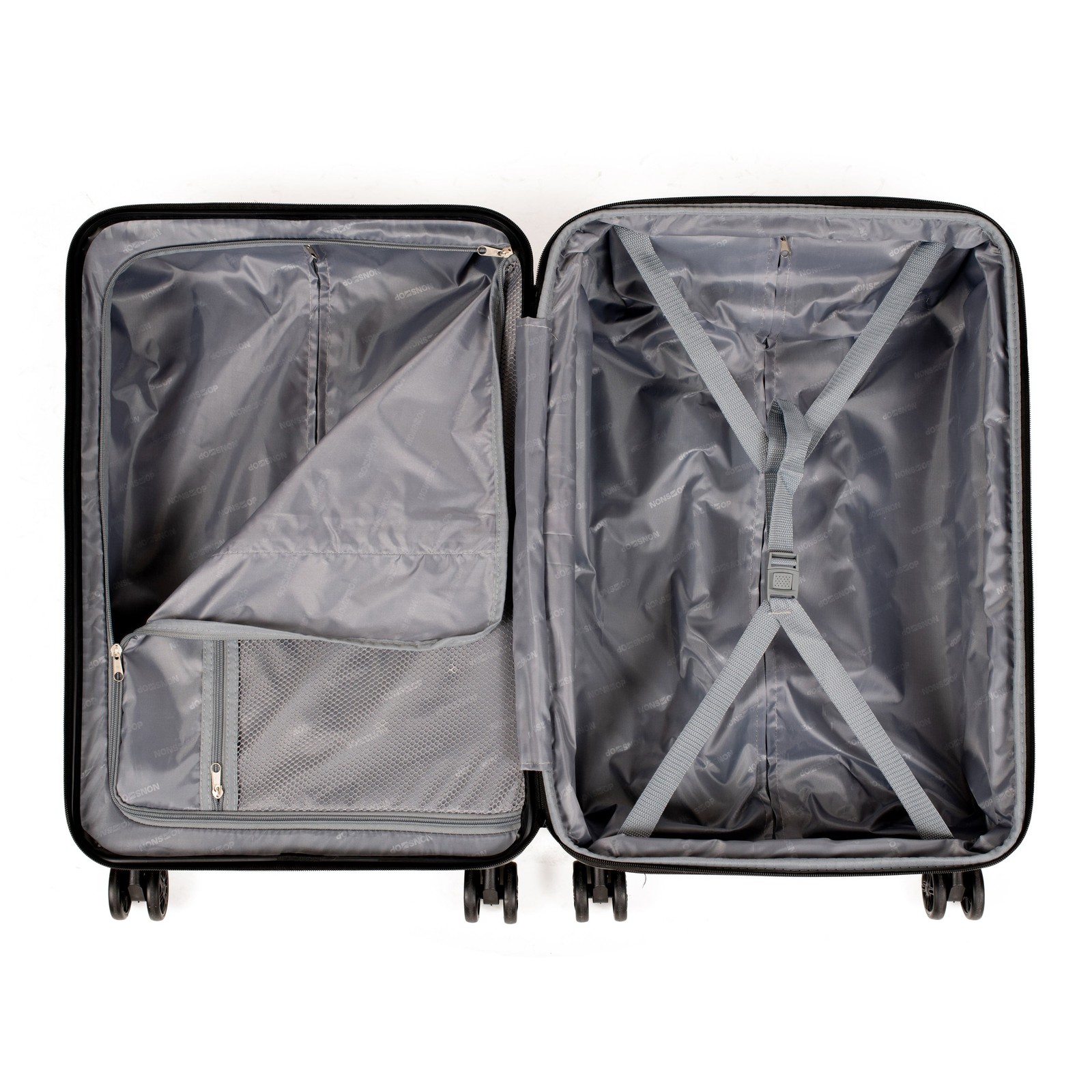 NONSTOP NEW YORK Luggage Expandable Spinner Wheels Navy Large 28 in U3