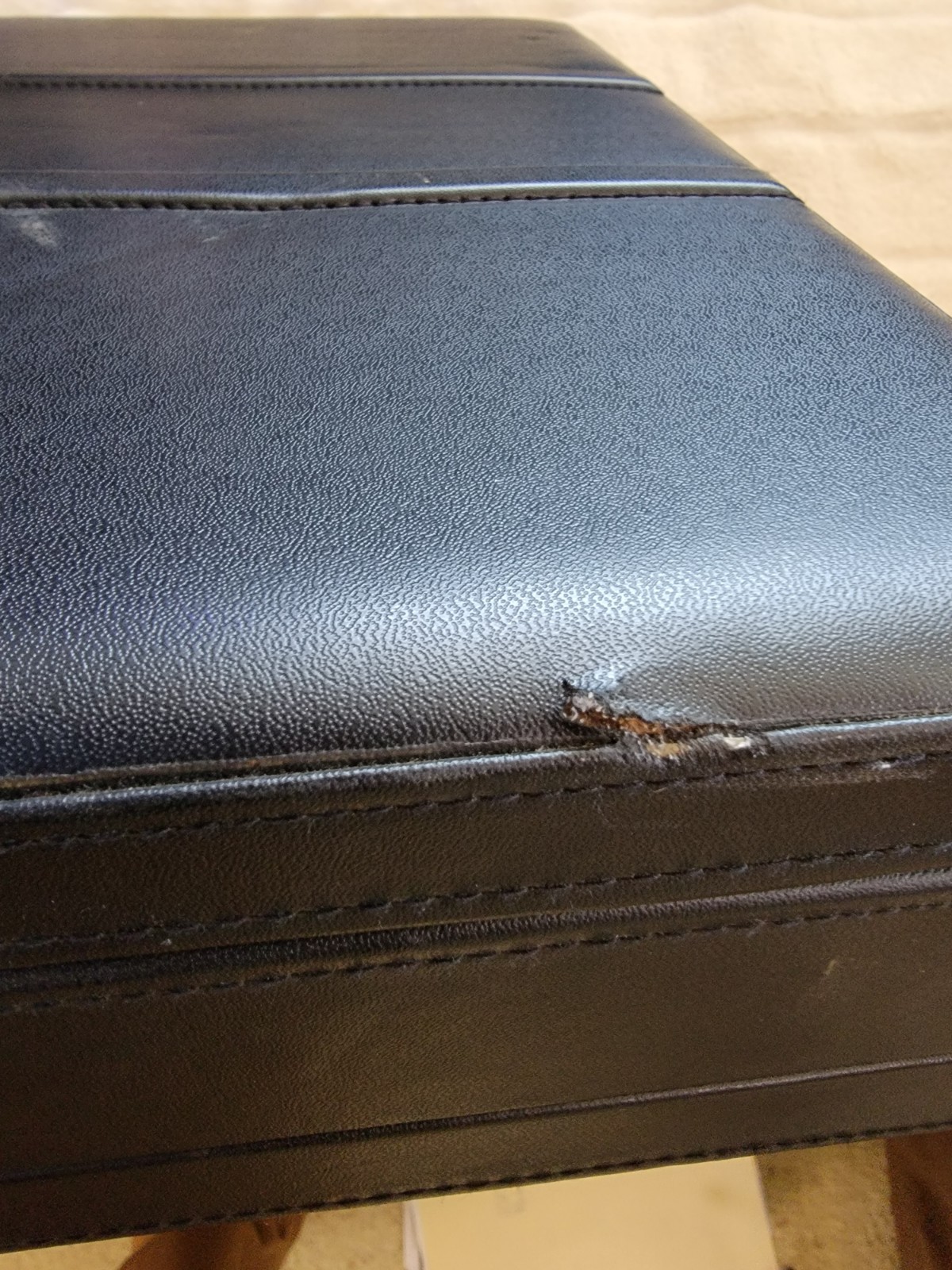 Black Briefcase with Double Locking Feature Slight Damage See Photos