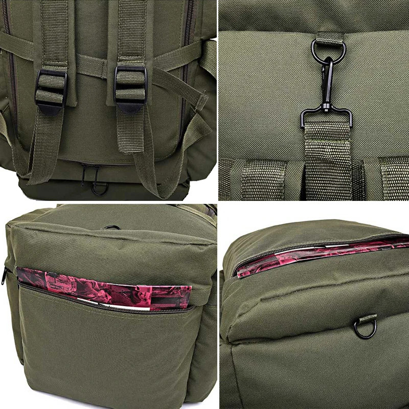 100L Camping Travel Backpack Large Duffel Hiking Shoulder Bag Outdoor Weekend