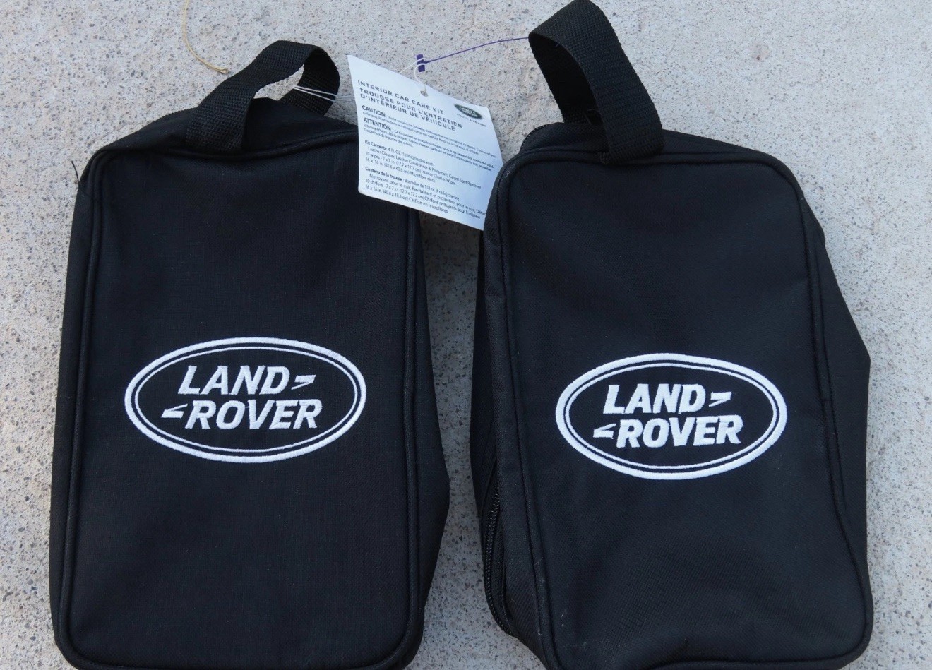 TWO Land Rover Interior Car Kit Bags (BAGS ONLY) Zip Up Nylon 10x6x3