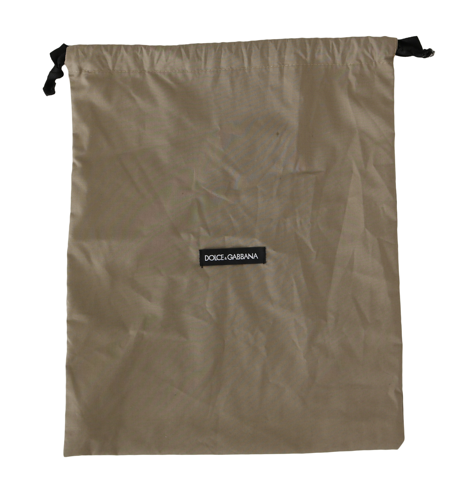 DOLCE & GABBANA Dustbag Cover Bag Cotton Beige Drawstring Shoebag 38cm x 31cm
