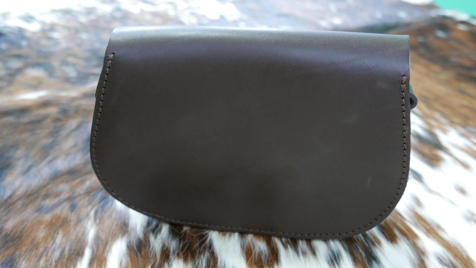 Medium Saddle Leather Sling bag in Dark Terracotta Color Veggie Tanned Sling Bag